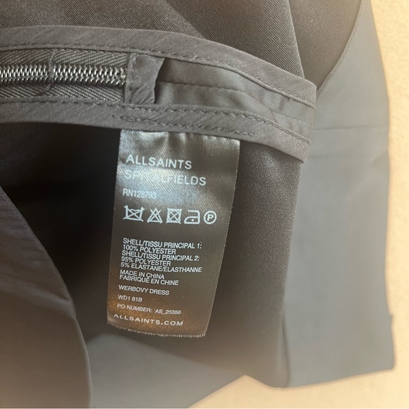 All Saints Black Mini Dress - Picture 11 of 15